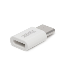 delight 55448C MicroUSB USB Type-C fehér adapter mobiltelefon kellék