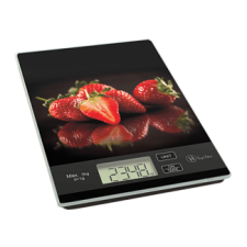 delight 57267L Konyhai mérleg, eper, fekete konyhai mérleg
