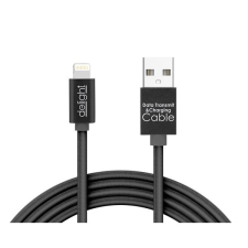 delight iPhone Lightning adatkábel LED fénnyel 1m, fekete (55442I-BK) (55442I-BK) - Adatkábel kábel és adapter