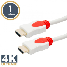 delight Jelkábel HDMI-HDMI 2.0 3D aranyozott Am/Am 1m White kábel és adapter