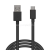 delight kábel - USB-C töltőkábel (USB-C apa be-/kimenet; 2m, fekete) (DELIGHT_55550BK-2)