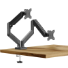 delight Monitor&TV tartókonzol - dupla karos, teleszkópos - asztallapra rögzíthető - 45 cm, 32"