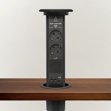 delight Motoros rejtett elosztó - bluetooth-os, fekete hosszabbító, elosztó