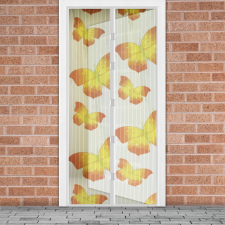 delight Szúnyogháló függöny ajtóra -mágneses- 100 x 210 cm - sárga pillangós 11398L szúnyogháló