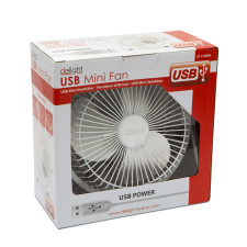 delight USB Mini Ventilátor - fehér - 51110WH - 00086185 ventilátor