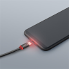 delight USB Type-C Adatkábel LED Black (55442C-BK)