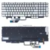 Dell G7 17 7700, Alienware m17 R3, Alienware m17 R4 gyári billentyűzet (US kiosztás, háttérvilágítással, fehér)