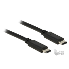 DELOCK 0.5m USB Type-C 2.0 apa - USB Type-C 2.0 apa fekete kábel kábel és adapter