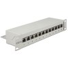 DELOCK 10 Patch Panel 12 portos Cat.6 szürke