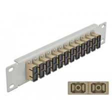 DELOCK 10 üvegszálas patch panel 12 portos SC Duplex bézs 1U szürke egyéb hálózati eszköz