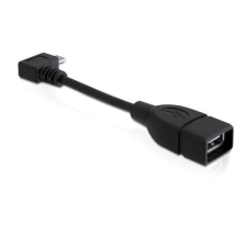 DELOCK 11cm USB kábel, mikro-B, forgatott - USB2.0-A anya OTG kábel és adapter