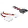 DELOCK 15 tűs SATA (apa) - 4 tűs Molex (anya) + 3,5" floppy, Y hálózati kábel (DL65227)