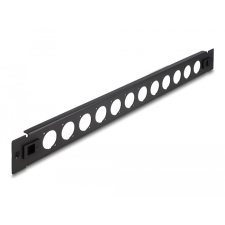 DELOCK 19 D-típusú patch panel 12 porttal eszköz nélkül szerelhető fekete egyéb hálózati eszköz