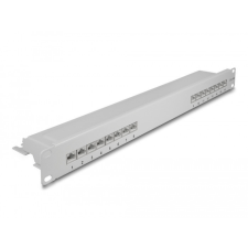 DELOCK 19 patch panel 16 porttal Cat.6A 1U szürke egyéb hálózati eszköz