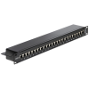 DELOCK 19 Patch Panel 24 portos Cat.6 fekete