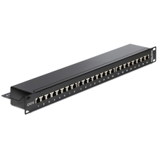 DELOCK 19 Patch Panel 24 portos Cat.6 fekete egyéb hálózati eszköz