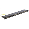DELOCK 19" Patch Panel 24 Port Cat.6 0,5 U fekete