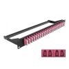 DELOCK 19 száloptikás csatlakozó panel 24 portos LC Quad ibolya