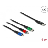  Delock 1 m hosszú, USB töltő kábel 3 az 1 USB Type-C apa Lightning -, Micro USB- és USB Type-C csatlakozáshoz