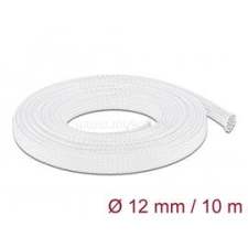 DELOCK 20804 10mx12mm fehér nyújtható fonott kábelharisnya (DL20804) kábel és adapter