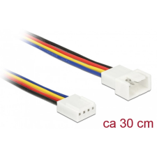 DELOCK 2/3/4 pin Tápkábel Fehér 30cm 85361 kábel és adapter