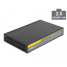 DELOCK 2,5 Gigabit Ethernet-kapcsoló, 8 port kábel és adapter