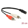 DELOCK 2 x RCA apa  >1 x 3,5 mm jack kábel 20 cm (85806) (del85806)
