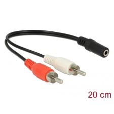 DELOCK 2 x RCA apa  >1 x 3,5 mm jack kábel 20 cm (85806) (del85806) kábel és adapter