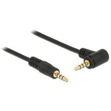 DELOCK 3,5 mm sztereó jack összekötő kábel 1m fekete (84737) (delock84737) kábel és adapter
