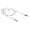DELOCK 3.5mm 4.pol. jack dugó - 3.5mm 4.pol. jack dugó kábel, 1m