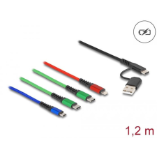 DELOCK 4 az 1- ben USB töltő kábel 1,2m színes (87035) kábel és adapter
