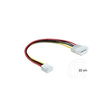 DELOCK 4 pin (M) - 4 pin floppy (F) tápkábel 24cm kábel és adapter