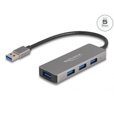 DELOCK 4-portos USB3.2 HUB Silver hub és switch