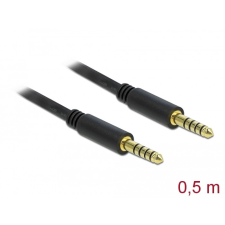 DELOCK 5 tűs apa-apa sztereó jack kábel 4,4 mm-es átmérő, 0,5 m hosszú fekete kábel és adapter