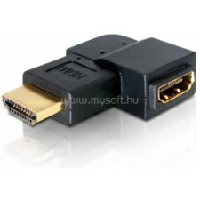 DELOCK 65077 HDMI M/F adapter, átalakító 90° bal fekete (DL65077) kábel és adapter