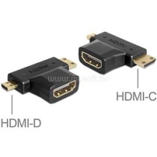 DELOCK 65446 HDMI-A anya &gt; HDMI-C + HDMI-D apa adapter (DL65446) kábel és adapter