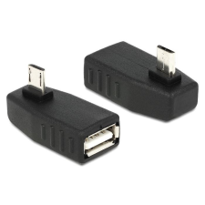DELOCK 65474 USB micro-B male &gt; USB 2.0-A female OTG 90° forgatott kábel és adapter