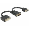 DELOCK 65555 DMS-59 apa -> DVI 24+5 anya + VGA anya 20 cm adapter (65555)