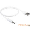 DELOCK 83182 USB-A apa > sztereó jack 3.5 mm apa 4 pin iPod Shuffle 1 m kábel