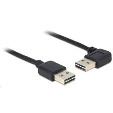 DELOCK 83464 EASY-USB 2.0-A apa > apa kábel 90°-ban ívelt bal / jobb 1 m, fekete (83464) kábel és adapter