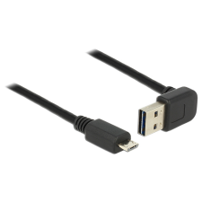 DELOCK 83535 USB 2.0 M (90°) - micro USB M Adatkábel 1m Fekete kábel és adapter