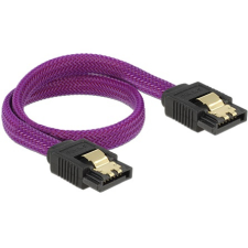 DELOCK 83690 SATA 3 F/F adatkábel 0.3m Premium lila kábel és adapter
