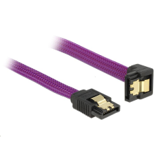 DELOCK 83695 SATA kábel 6 Gb/s le/egyenes lila 30cm (83695) - Átalakítók kábel és adapter