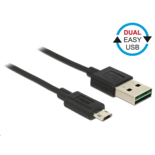 DELOCK 83850 EASY USB 2.0 Type-A (male) - Micro Type-B (male) kábel 2m fekete (83850) kábel és adapter