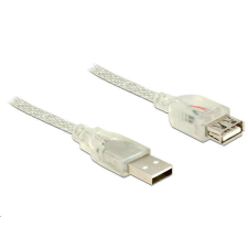 DELOCK 83882 USB 2.0 Type-A male > USB 2.0 Type-A female 1.5m áttetsző (83882) kábel és adapter