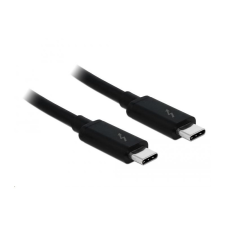 DELOCK 84845 Thunderbolt 3 USB-C összekötő kábel, 1 m, fekete kábel és adapter
