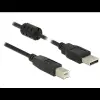 DELOCK 84895 USB 2.0 A > USB 2.0 B kábel, 1 m, fekete (84895)