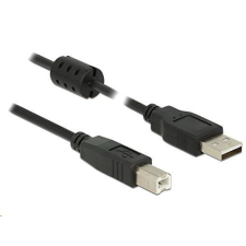 DELOCK 84898 USB 2.0 A &gt; USB 2.0 B kábel, 3 m, fekete kábel és adapter