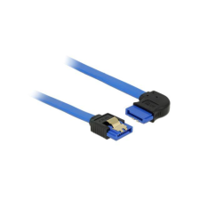 DELOCK 84990 SATA (anya - anya) 90° kábel 0.3m - Kék kábel és adapter