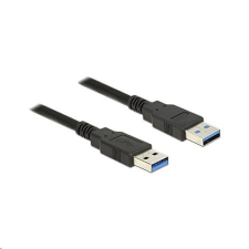 DELOCK 85062 USB 3.0 Type-A apa > USB 3.0 Type-A apa kábel, 2m, fekete (85062) kábel és adapter